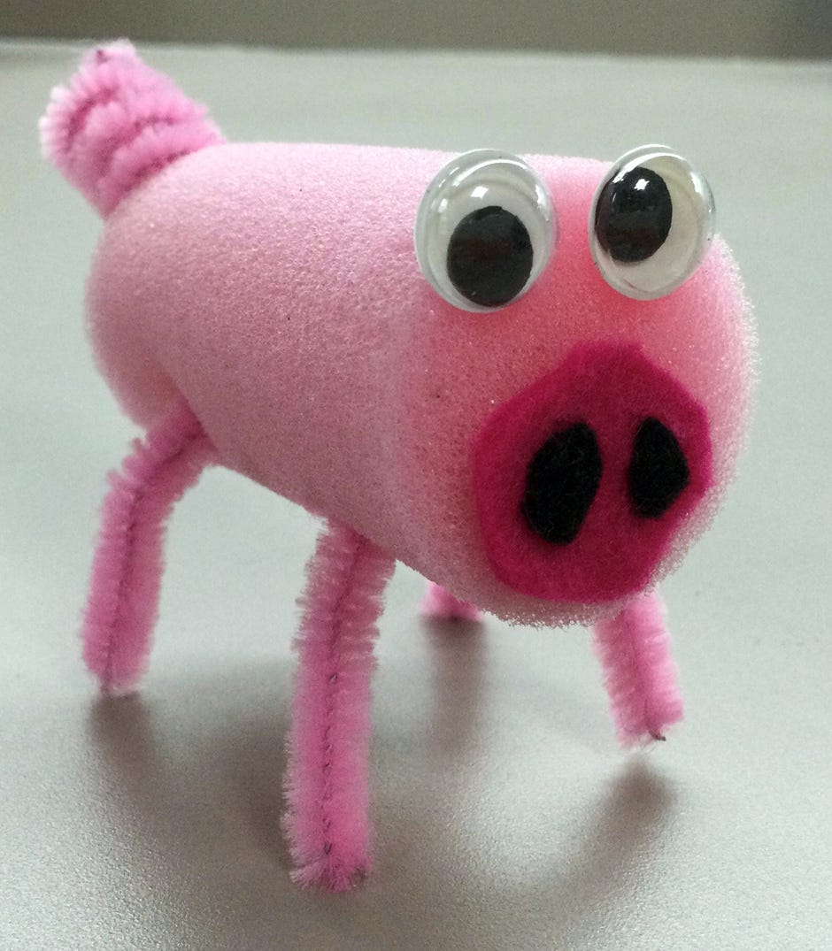 Learn to make items like this little piggy at a Crestview Public Library craft class.