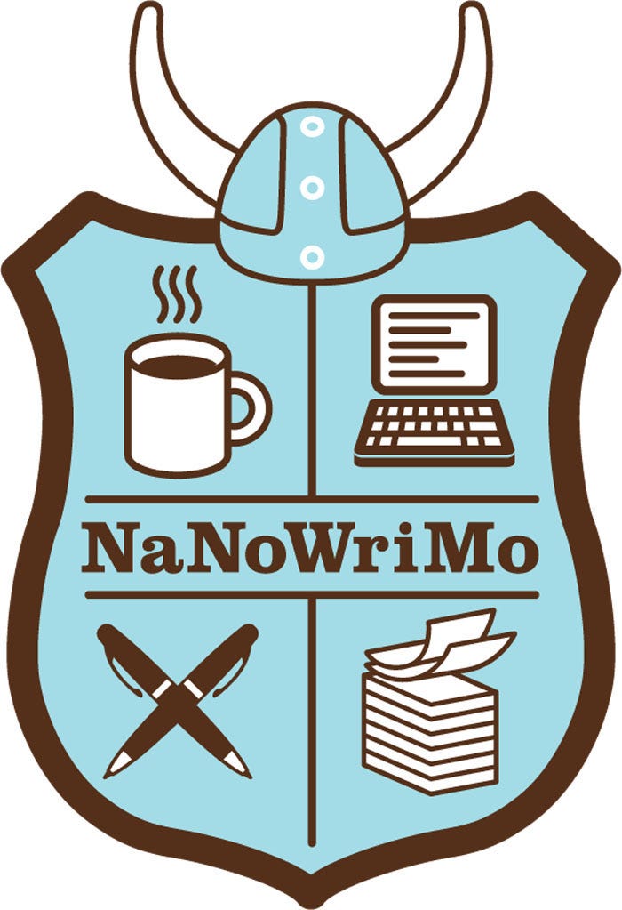 The goal of National Novel Writing Month is to write at least 50,000 words in one month.
