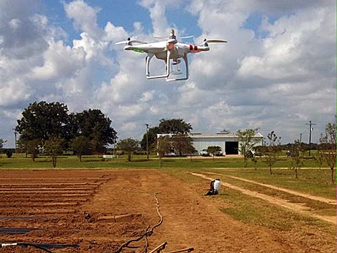 Farmers can use equipment like this camera drone to spot weeds, diseases or even insect damage before they become widespread.