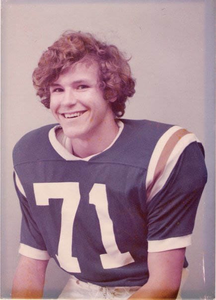News Bulletin Sports Editor Randy Dickson as a Gulf Breeze High School senior football player in 1975.