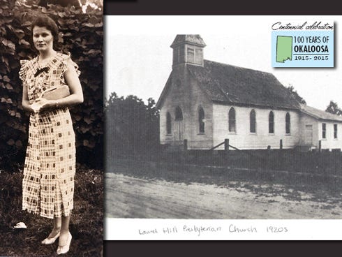For decades, Maude Campbell, known to legions of Laurel Hill Sunday school children as Miss Maude, gathered youngsters in her two-door Ford and took them to Laurel Hill Presbyterian Church, seen in the 1920s.