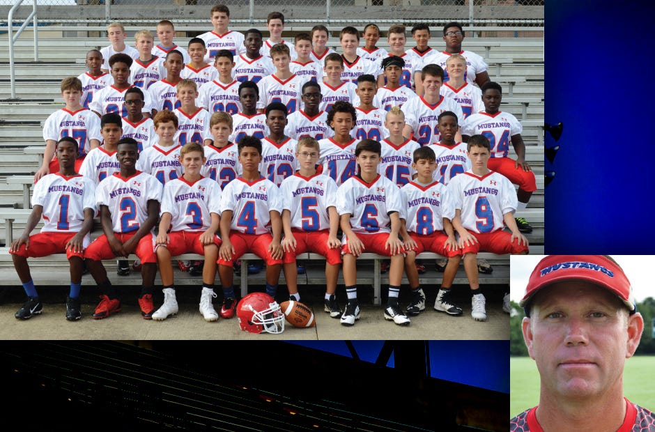 Shoal River Middle School team members are Rahiem Studevan, 1; Xazier Collins, 2; Coleman Gillis, 3; Jayden Sheppard, 4; Tyler Mason, 5; Isiah Gemina, 6; Willie Harrison, 7; Ayden Howell, 8; Ethan Dowdy, 9; Alex Murry, 10; Noah Ross, 11; Devon Estep, 12; Jeremiah Haynes- Ashton, 13; Cecil Perdue, 14; Nate Haston, 15; Marvin Rhodes, 16; Rylan Dewise, 17; Sydney Lee, 18; Gavin Collier, 19; Jaquis Holliday-Dortch, 20; David Davis, 21; Sean Bell, 22; Ferin Davis, 23; Keyvon Chambers, 24; Isiah Grimes, 25; Cameron Wilson, 32; Xavier Martinez, 33; Eoin Whipple, 34; Logan Waller, 40; Jabari Imani, 44; Christian Doucette, 47; Khalil Duncan, 48; David Mclain, 50; Donte Lapierre, 51; Ricardo Webster, 52; Christian Gonzalez, 53; Hunter Branch, 54; Hunter Hicks, 55; Kaleb Young, 58; Jeremiah Chatman, 61; Christian Buddles, 63; Jessie Akins, 71; Jesus Mata, 77; Ayden Schrader, 80; Donald Keen, 81; Anthony Westbrook, 82; Aaron Gemina, 88. Coaches: Ryan Gillis, Kirk Whited, Bobby Hebert and Anthony Brown. Manager: Drew Gillis.