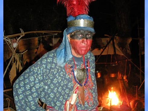 Farris Powell will show visitors around the Full Moon American Indian hunting camp. The program is 6-8 p.m. Monday at the Crestview Public Library.