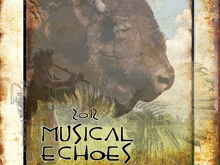 Suzanne Tuzzeo designed the 2012 Musical Echoes poster, which incorporated the buffalo totem.
