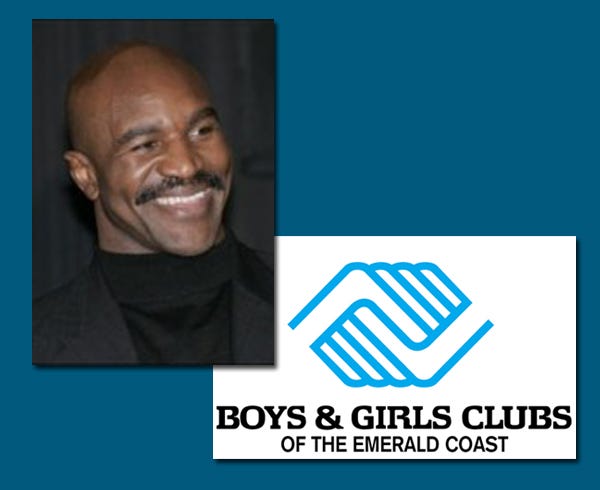 World boxing champion Evander Holyfield will speak on his life at the third annual Boys and Girls Club of the Emerald Coast fundraiser dinner, which starts with a VIP reception at 5 p.m. at the BGCEC South Walton club, 427 Greenway Trail, Santa Rosa Beach.