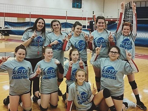 The 13U Club Challengers Volleyball team won first place last weekend in the Lower Alabama Invitational in Mobile, Ala. Pictured, back row from left, are Coach Kahley Teal-Wibben, Taytum Walsh, Gianna Donofro, Madisen Casey and Carrie McNeil. Middle row: Lexi Morrill, Reann Cato, Hannah Dillon and Abby Williams. Front row: Lauren Adams.