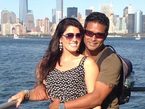 Natalie and Chaca Santiago — pictured during a New York City trip — met at a friend's birthday party in 2013, and they've been inseparable ever since.