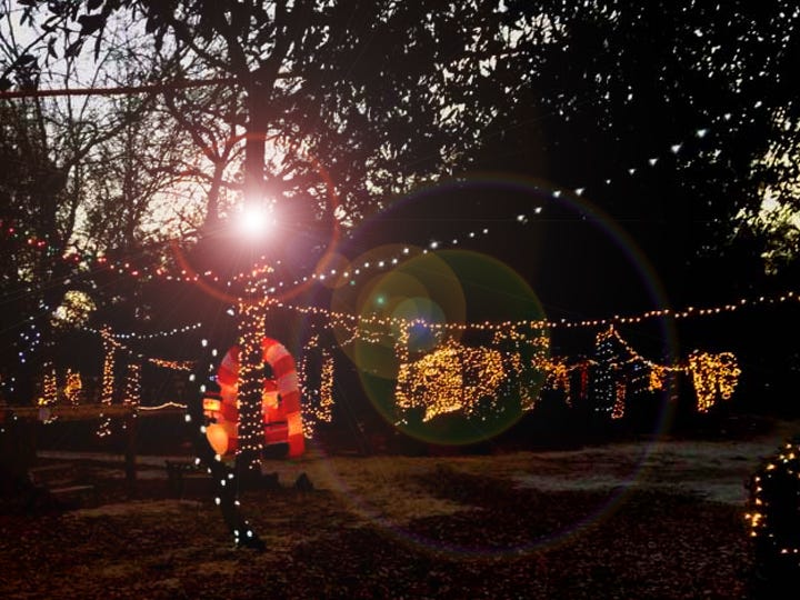 In addition to strolling the festively lit Emerald Coast Wildlife Refuge Zoological Park east of Crestview, visitors to the Zoobilee of Lights can meet Santa and Mrs. Claus and take part in Christmas-themed activities.