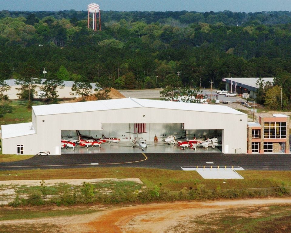 Sunshine Aero Flight Testing is the centerpiece business at the Crestview Technology Air Park. Partners Bob Keller and Dr. Paul Hsu are eying new infrastructure for the park, including a $30 million hangar