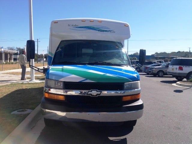 Residents who would like to see the return of county transit buses, such as this Emerald Coast Rider, can express their support and ideas at a May 24 public transit town hall meeting in Crestview.