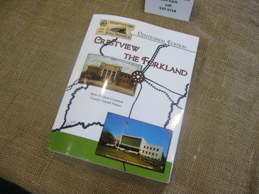 “Crestview: the Forkland,” local historians Betty Curenton and Claudia Patten’s definitive history of North Okaloosa County and the county seat, was reprinted for the city’s centennial celebration.
