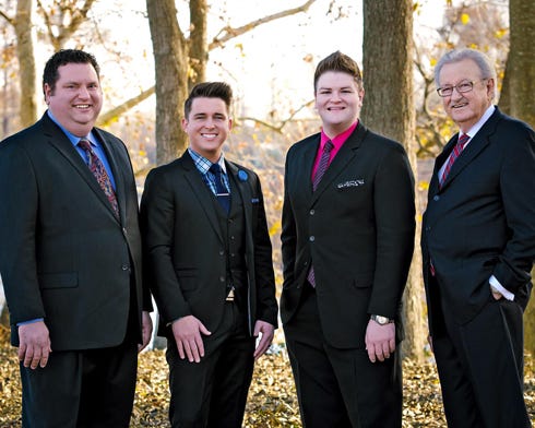 Dixie Melody Boys quartet members are, from left, Josh Garner, Aaron Dishman, Doug Pittman, and Ed O'Neal.