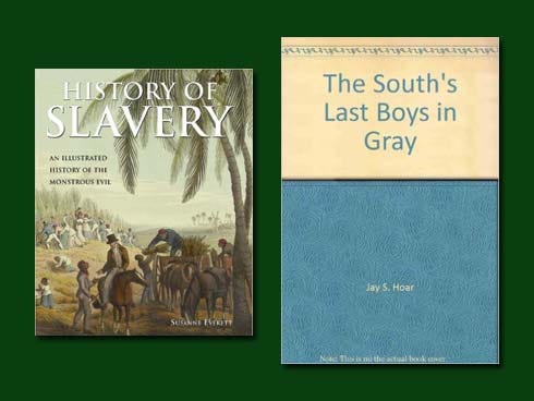 Two of the books among library resources on the Civil War