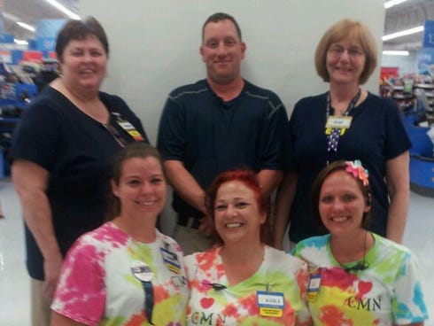 Employees from the Walmart in Crestview helped organize the ‘Dancing for Babies’ event happening on Friday. The event will raise money for the Children’s Miracle Network. Top row from the left are Barbara Johnson, Chris Foster and Alice Cook. Bottom row from the left are Jennifer Rawls, Nicola Pohle, and Elizabeth Blanchard.