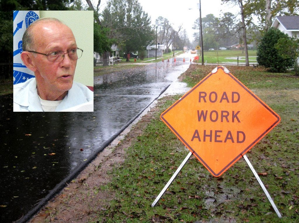 Fourth Avenue in Laurel Hill — shown during resurfacing in December 2015 — is among the streets on which City Councilman Daniel Lane (inset) wants weight limits posted.