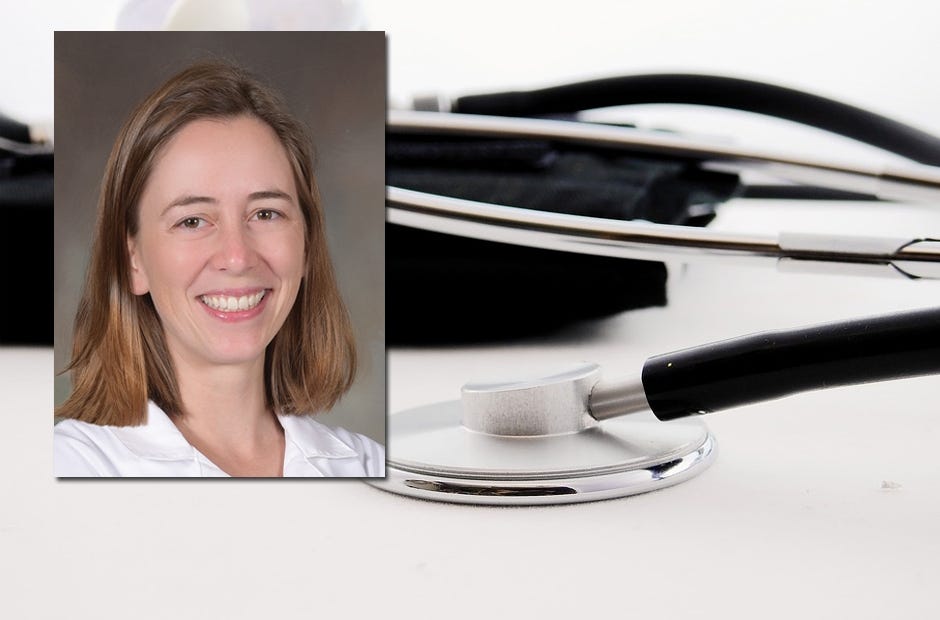 Dr. Rebecca Susong (Special to the News Bulletin; background, Pixabay.com)