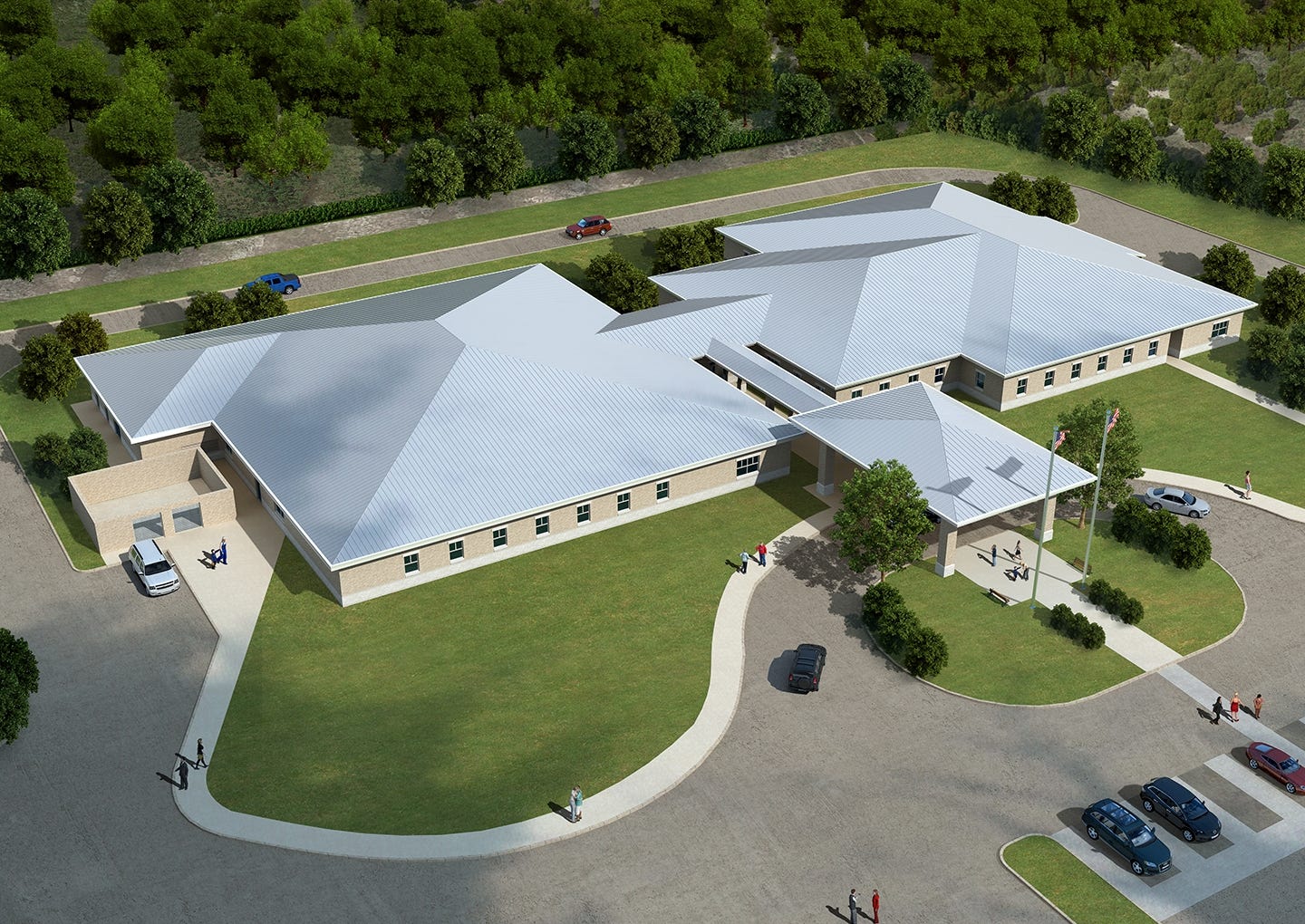 This artist’s rendering shows Eglin Air Force Base’s VA clinic after completion of the clinic expansion. Courtesy of Michael Roth and Associates.