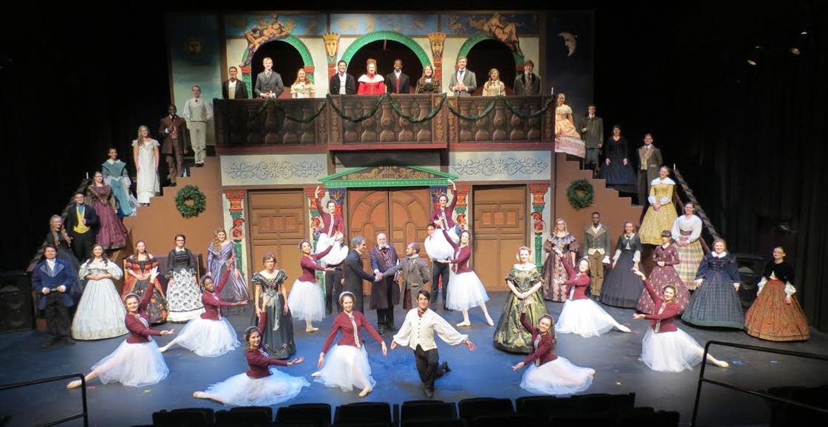 Last year's cast of "A Christmas Carol" is pictured in December 2015 at Northwest Florida State College. This year's performances start Dec. 3 and will feature cast members from Crestview. Special to the News Bulletin