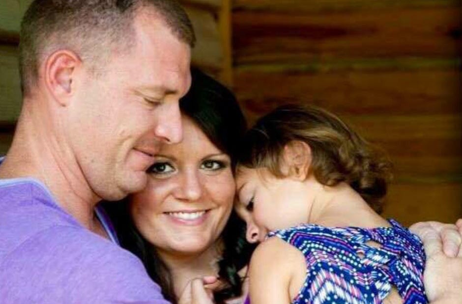 All proceeds from a U.S. Gold Gymnastics meet will go to Jennifer King (center), who has stage 4 breast cancer, and her family. (Special to the News Bulletin)