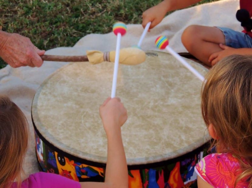 The next Family Library Time will consist of information about drum circles and hands-on participation for attendees. Special to the News Bulletin