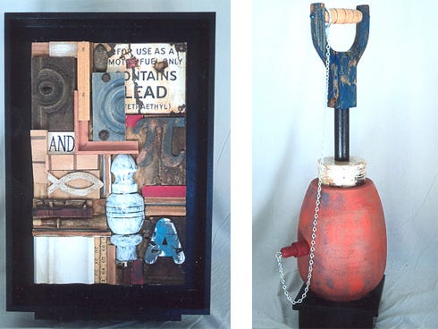 Crestview resident Michael Frabott's original works include this wall art, left, and a standalone piece made of found objects.

 

AE-Frabott2.jpg

A wooden bowl of nuts and screws, all created individually by Frabott.