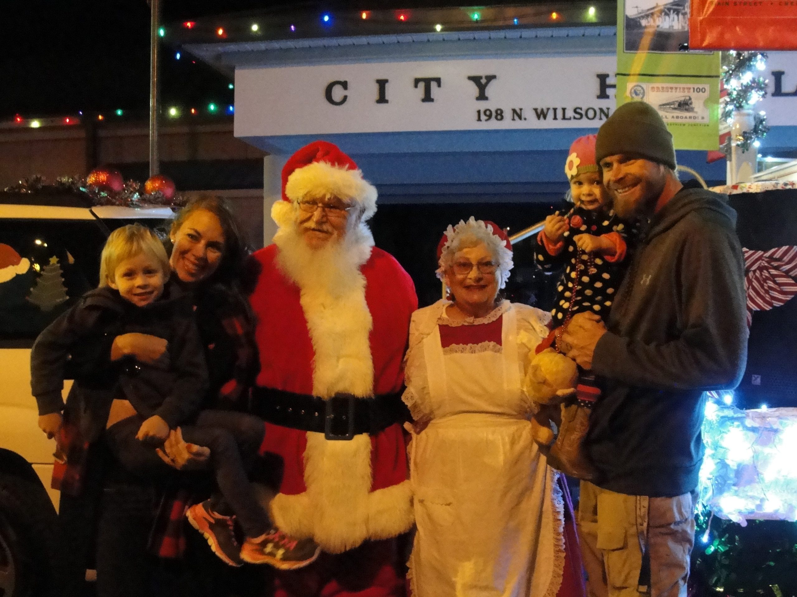 The Nelson family visits with Santa and Mrs. Claus. SAMANTHA LAMBERT | News Bulletin