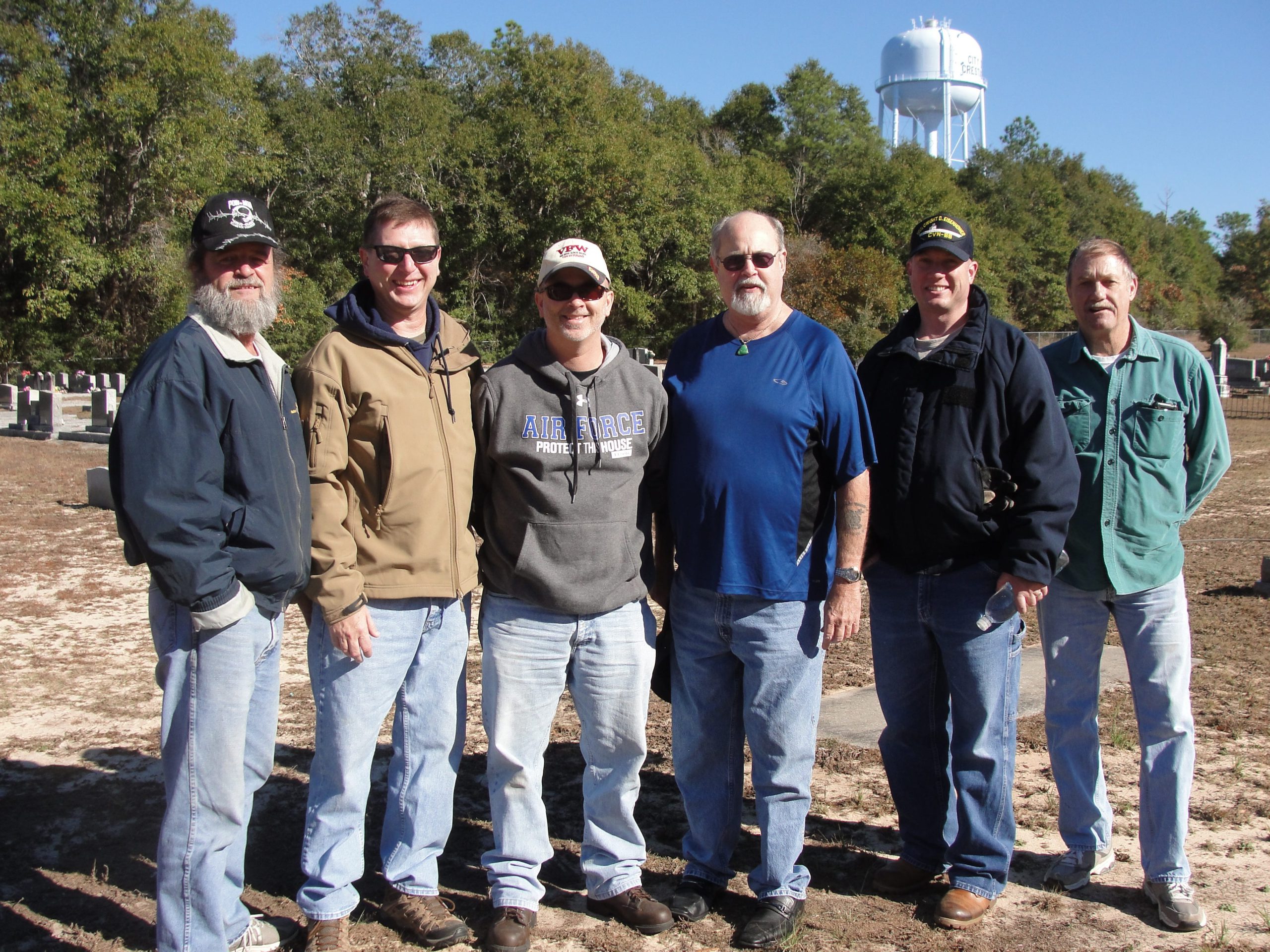 VFW Post 5450 members on Saturday cleaned and spruced up veterans’ gravesites at Old Bethel Cemetery. SAMANTHA LAMBERT | News Bulletin