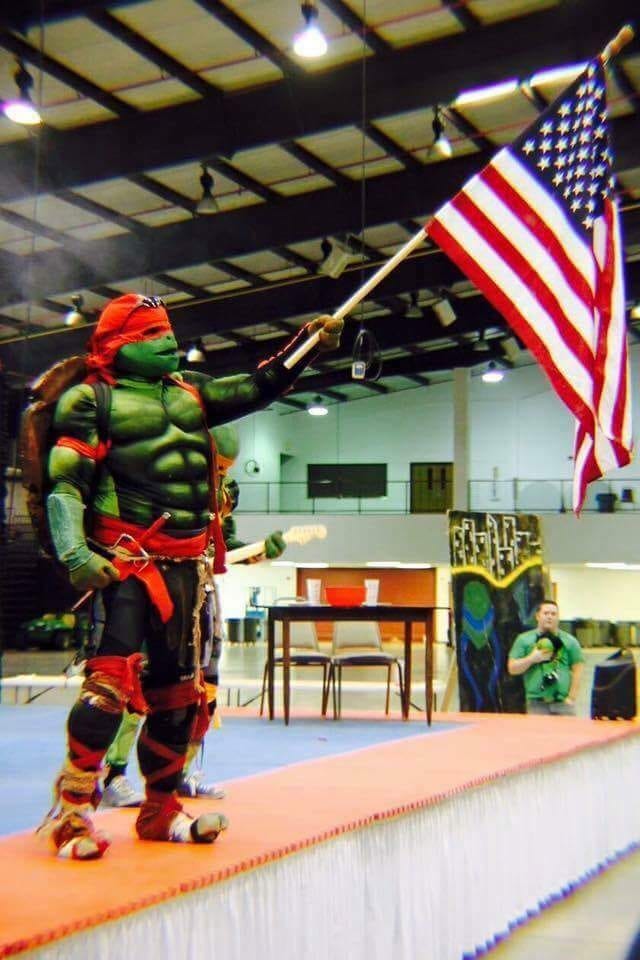 The Xtreme Force Live Anti-Bullying Hollywood Stunt Team’s show, presented by Guardian Anti-Bullying, a nonprofit organization, features all four Ninja Turtles, along with the Blue Power Ranger. (Special to the News Bulletin)
