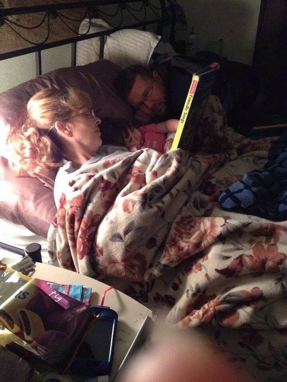 Kellye Van Dyke, of Crestview, has had complex regional pain syndrome since 2000. The uncommon disease produces severe, consistent pain long after receiving a routine injury that should heal quickly. "This is me and how I set to spend time with my granddaughter (Esther, 3) and husband (Bobby Jr.) — in bed," she said.