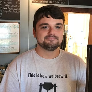 Taylor Tidwell, of Casbah Coffee Company. MARK JUDSON | News Bulletin