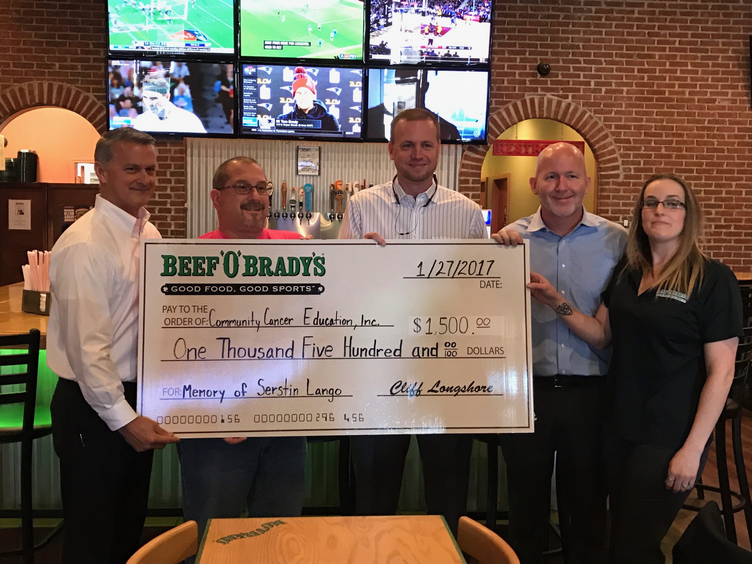 From left: Rolando Alvarez, Michael Lango, Cliff Longshore, Bill Ellison and Crystal Penia. MARK JUDSON | News Bulletin