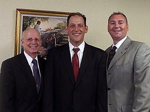 The Church of Jesus Christ of Latter-day Saints' Fort Walton Beach Stake has a new leadership team. First Counselor Joe Anderson, Niceville, and Second Counselor Craig Miller, Niceville, flank President Mike Roberts, Crestview.