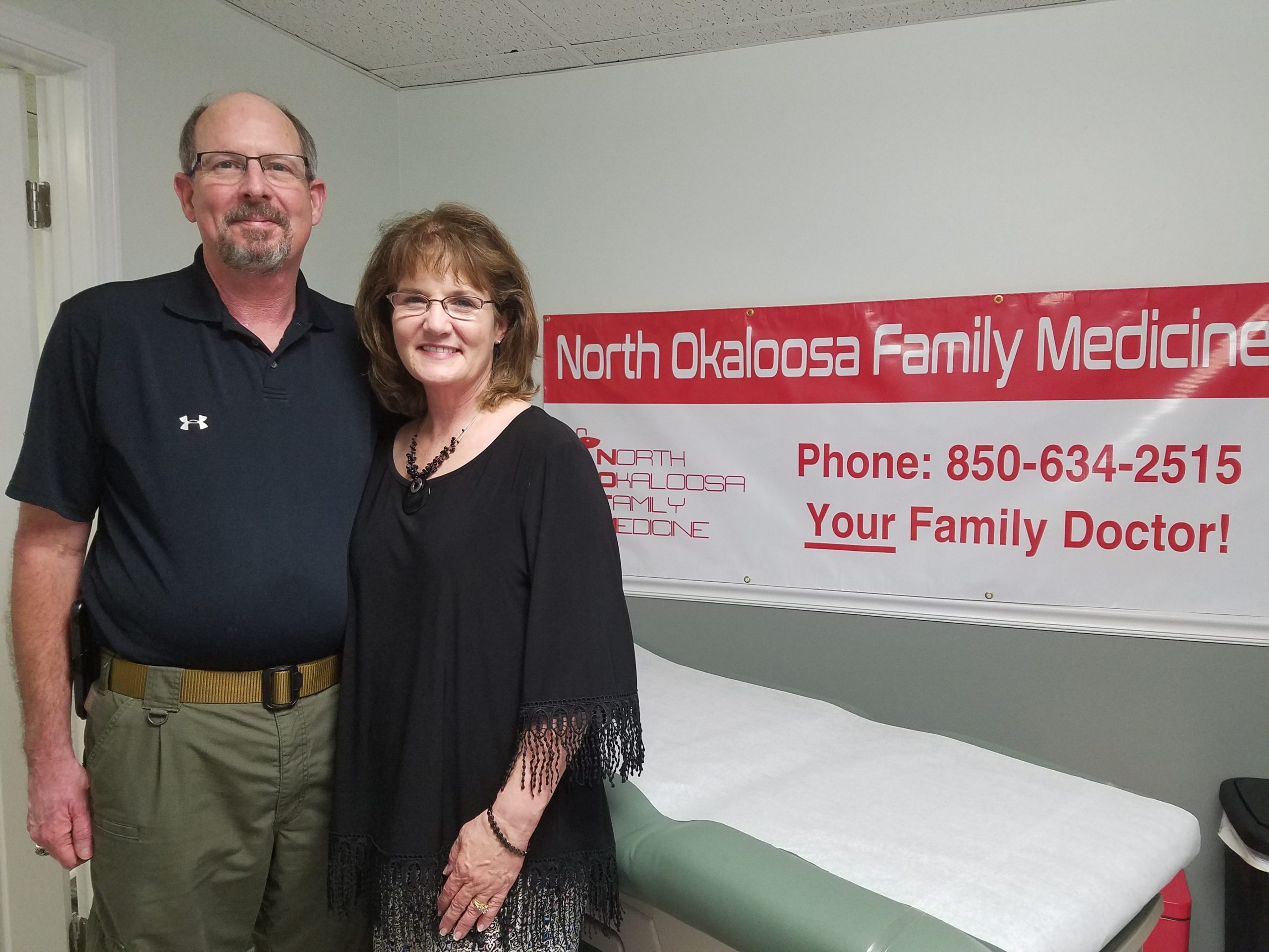 Dr. JD and Penny Bailey operate North Okaloosa Family Medicine, located in front of Central Baptist Church. [Special to the News Bulletin]