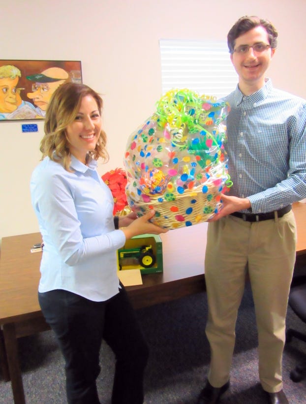 Tawny De La Cantera of Crestview, with Crestview News Bulletin Editor Thomas Boni. [RENEE BELL | News Bulletin]