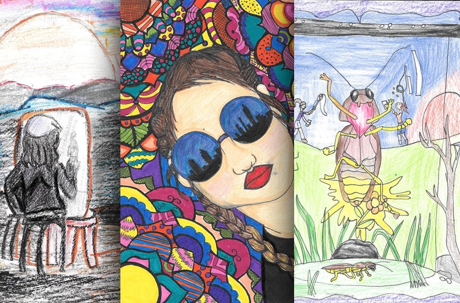 Okaloosa Arts Alliance School Poster Contest winners are as follows: First Place, Gracie Bridges, 4th Grade, Walker Elementary School; First Place, Kylie Little, 9th grade, Crestview High School; and First Place, Abi Copeland, 7th Grade, Rocky Bayou Christian School, Niceville. [Special to the News Bulletin]