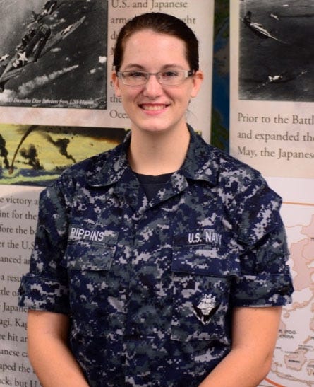 Seaman Natalie Pippins works as a Navy Information Operations Command Cryptologic Technician Collection Specialist, supporting real-world strategic intelligence missions primarily in support of U.S. Central Command and U.S. Pacific Command. The work done at their operation center remains as important today as it did in turning the tide of war in the Pacific 75 years ago. [Special to the News Bulletin]
