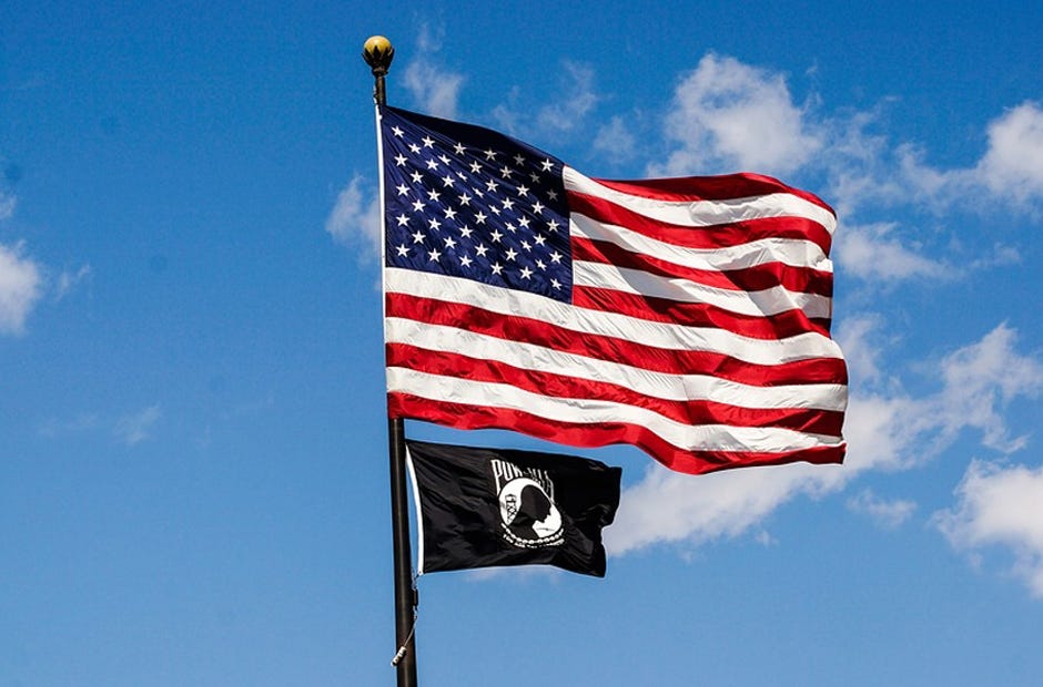 No flag or pennant should be placed above the U.S. flag. [Pixabay.com]