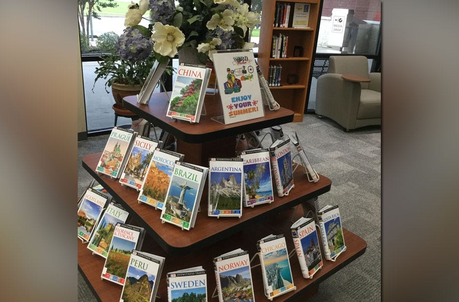 Several travel guides are now available locally courtesy of the Friends of the Crestview Library. [Special to the News Bulletin]
