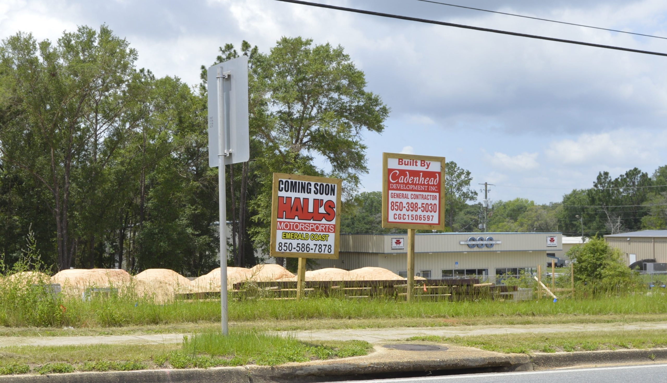 Hall's Motorsports is building a store on Highway 90 West in Crestview; it is set to open in September. [ALICIA ADAMS | News Bulletin]