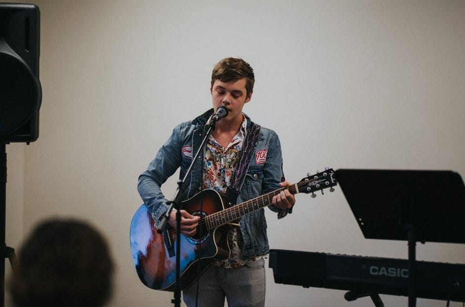 Crestview resident Doug Black will compete as a vocalist at the Assemblies of God Fine Art Festival in August in Anaheim, California. The Collegiate High School graduate plays several stringed instruments, as well as piano and drums. [Special to the News Bulletin]
