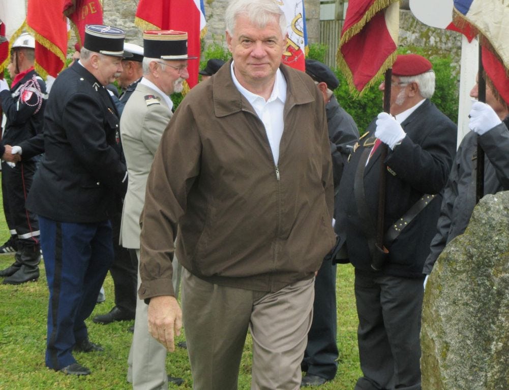 Laurel Hill resident Maj. Gen. Robert Chedister (USAF, ret.) — pictured in May 2015 while serving as Crestview Mayor David Cadle's representative in Noirmoutier, France — says, “I've got probably 200 or 300 stories that I tell and I can relate to 'Things I Believe..."