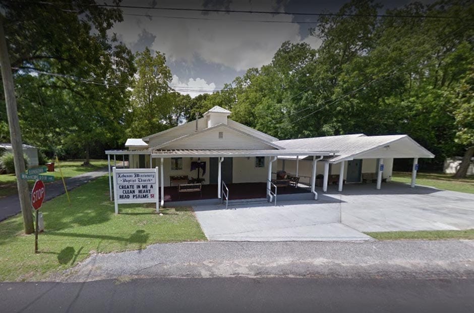 The congregation at Lebanon Baptist Church will honor its pastor soon. [Google Maps]