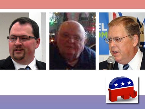 North Okaloosa Republican Club officers for 2016 are, from left, Jeremiah Hubbard president; Joe Loria, treasurer; and John Marshall, vice president.