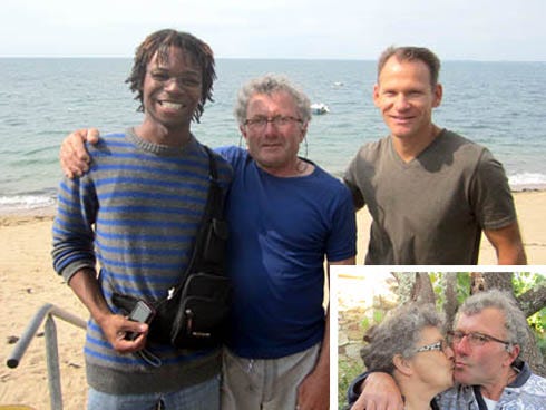 Gérard Pontoizeau, center, stands above his Noirmoutier fishing beach with Montavius Diamond, left, and Chris Embree, who are with the 22-person Crestview contingent visiting the island. Pontoizeau and his wife, Jocelyne, have hosted more than 50 Northwest Florida residents since Noirmoutier became Crestview's Sister City.