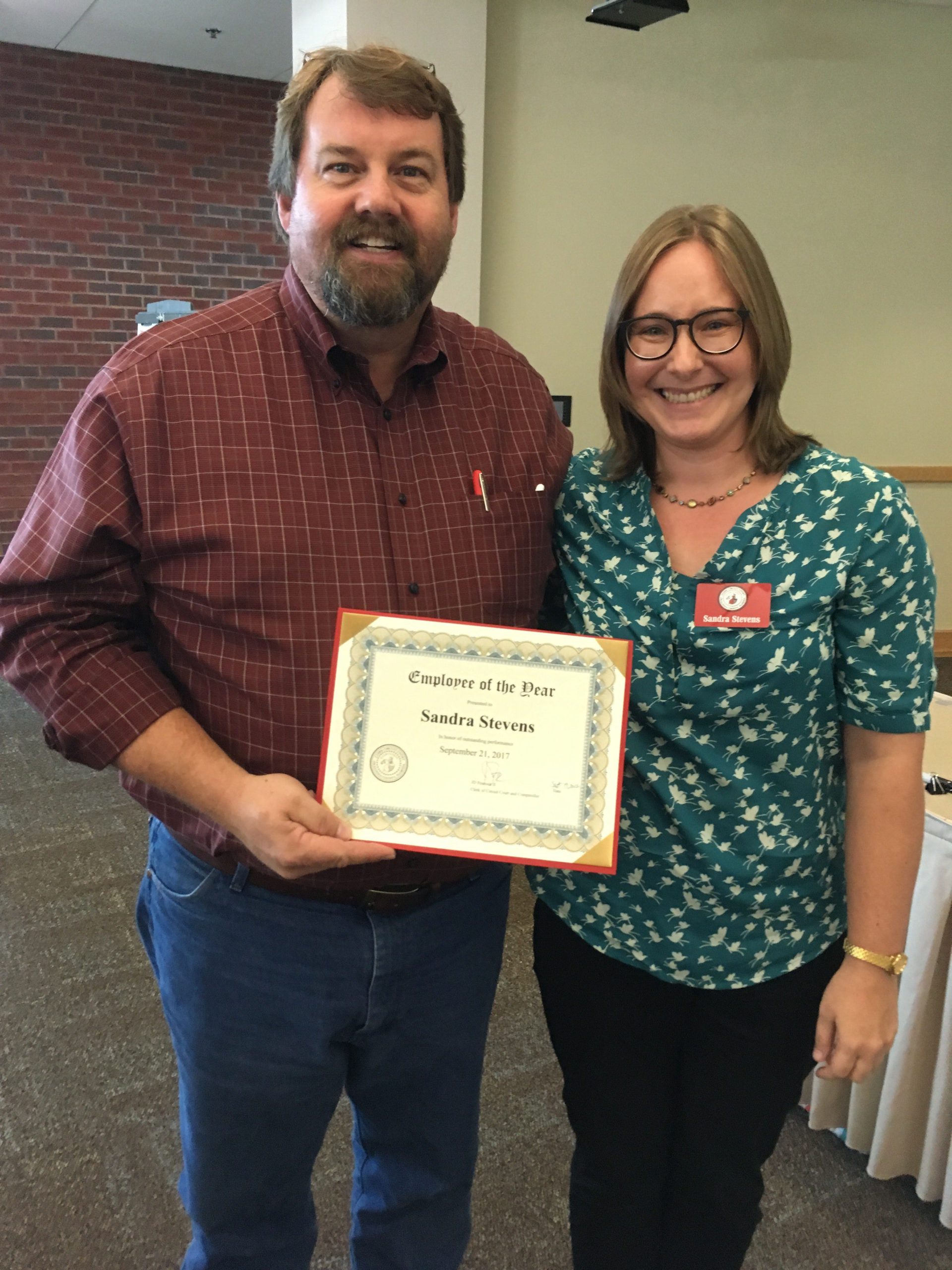 Sandra Stevens is the Okaloosa County Clerk’s Office Employee of the Year 2017. [Special to the News Bulletin]