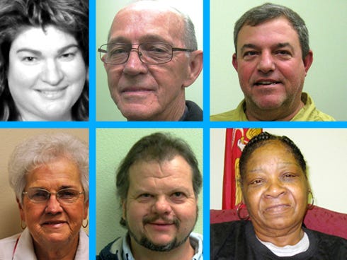 Picture from left are (top row) Debra Adams, Daniel Lane, Scott Moneypenny; (bottom row) Joan Smith, Randy Tickle and Willie Mae Toles.