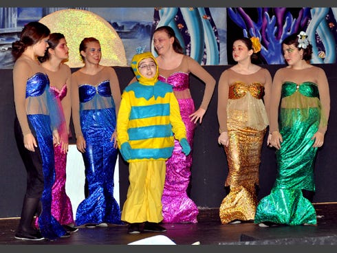 Sebastian meets the Mersisters in Florida Chautauqua Theatre's upcoming production of "The Little Mermaid."
