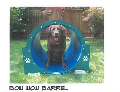The Bark Park will include two barrel obstacles. [Special to the News Bulletin]