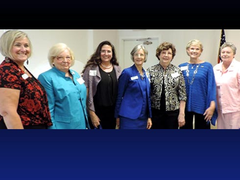 Regent Caroline Maney and registrar Sherry Vieth, of the National Society Daughters of the American Revolution's Choctawhatchee Bay chapter, recently welcomed new members Wanda Young, Linda McCooey, Barbara McDaniel, Karen Baker and Joanne Adams. The group promotes historic preservation, education and patriotism at local, state and national levels. Membership is open to any woman 18 years or older who proves lineal descent from a patriot of the American Revolution. Pictured, from left, are Vieth, Young, McCooey, Maney, McDaniel, Baker and Adams.