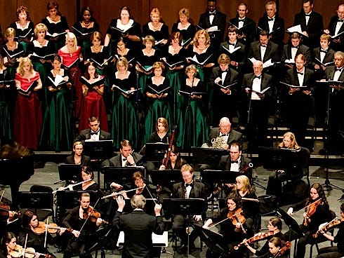 The Northwest Florida Symphony Chorale performs with the Northwest Florida Symphony.